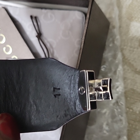 Gucci Bracelet, Italy Leather Hilary Lux  Black NWT UNIS3X - Picture 4 of 6